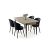 HANAH HOME Rasklopivi trpezarijski sto i stolice (5 delova) Asfel Travertine Anthracite