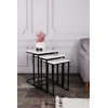 Lessentiel Maison Set klub stolova, 3 komada Ce Metal Zigon Belo-Crni