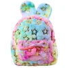 slomart Plush nahrbtnik LEAN z ušesi in zlatimi zvezdicami, pisan, 24 cm