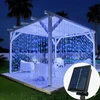 Solarne LED Zavesa Lampice Plave 3x3m