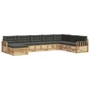 Set vanjskih sofa s jastukom 8 pcs Bijela i antracit