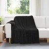 Pokrivači za bacanje 6 pcs Crna 200 x 150 cm Runo