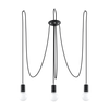 Sollux SL.0370 - Luster na sajli EDISON 3 3xE27/60W/230V pauk crni