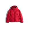 Tommy Jeans Zimska jakna ALASKA češnjevo rdeča