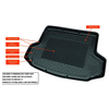 Astar Tipska kadica za gepek Toyota Yaris Hatchback 3d/5d 2005-2011 Low rectangular boot bottom floor