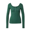 Pieces  Majice z dolgimi rokavi PCKITTE LS TOP NOOS  Zelena