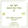 E-struna za violino Hill