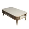 Hanah Home Eylul Klub sto, 105x34.6x60cm, Bež-braon