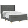 vidaXL vidaXL Box Spring Postelja z Blazino Temno Siva 140x190 cm Tkanina, (22050321)