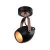 Anica Wall Lamp Black 1X40W E14 Golden Reflector