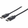 MANHATTAN Hitri kabel USB-C, tip C moški do tipa C moški, 2 m, črn