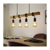 Eglo 33378 - LED luster na sajli TOWNSHEND 4xE27/4W/230V 2200K bež/crna