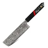 Damaskovski kuhinjski nož ZA-37458 - Nakiri / Crna / Crvena KP37458