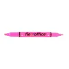 Označevalec, 1,0/4,0 mm, dvostranski, FLEXOFFICE HL01, roza, 12 kosov