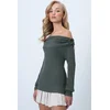 Trend Alacati Stili Ženska bluza Alc-X14557, Kaki