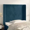 vidaXL Vzglavje z ušesi temno modro 83x16x118/128 cm žamet