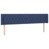 Vidaxl Vzglavje z ušesi modro 183x16x78/88 cm blago