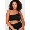 Trendyol Curve Black One Shoulder Bikini Top