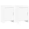 vidaXL Posteljne mize 2 pcs Bela 40 x 30 x 60 cm Inženirski les