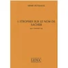 DUTILLEUX:3 STROPHES SUR LE NOM DE SACHER POUR VIOLONCELLE SOLO
