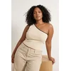 Trendyol Curve Ženska bluza Tbbss25Af00046, Krem