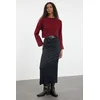 Trendyol Claret Red Super Crop Knitwear Sweater