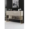 Hanah Home Komoda Luxe 120x80x30cm Bež-Zlatna