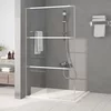 Pregrada za tuš srebrna 115 x 195 cm s prozirnim staklom ESG