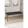 Hanah Home klupa Arwen, 105 cm, antracit / prirodno drvo