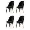 Hanah Home Set stolica Ritim, 44x96x42 cm, 4 komada, Braon-crne