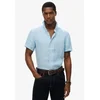 Superdry za moške. M4010937A Lanena srajca s kratkimi rokavi Vacation blue (S), Modra, Priložnostno, Kratek rokav