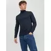 JACK & JONES Pulover Emil Knit temno modra