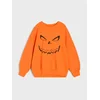 Sinsay - Pamučni crewneck duks sa motivom Noći veštica - mandarine
