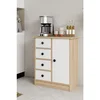 Hanah Home višenamenski ormarić Elmar, 66 cm, hrast Sonoma / beli
