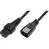MicroConnect Kabel napajalni C13 IEC Lock - C14, 4m Črn