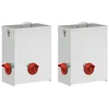 Hranilica za piliće 2 pcs Srebrno 32,5 x 20,5 x 43 cm
