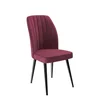 Hanah Home set trpezarijskih stolica Platinum 2 kom, bordo tkanina Jerry, crne metalne noge