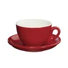 shumee Skodelica za kapučino Cilio Roma s krožnikom, porcelanasta, rdeča, 0,1 l
