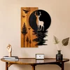 Atelier Del Sofa Zidna dekoracija Deer and Moon, 43x58x3 cm, Crna