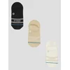 Stance Basic 3 Pack No Show Socks cream