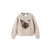 MANGO KIDS Pulover LAYLAY karamel/greige/črna/bela