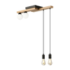 Luster na sajli CORTINA 2xE27/15W/230V + 2xG9/5W/230V crna/hrast