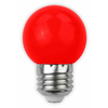 LED sijalka E27 G45 1W DECOR rdeča