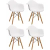 BOLZZ Set 4 stolice Modena, Bele