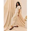Sinsay - Pantalone barrel leg sa viskozom - nude