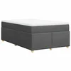 vidaXL vidaXL Box spring postelja z vzmetnico temno siva 120x190 cm blago, (21304544)