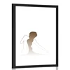 Plakat s paspartujem skrivnostnost ženskega telesa - 30x45 silver