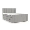 Svetlo siva boxspring postelja s prostorom za shranjevanje 180x200 cm Ruby – Maison de Reve