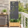 vidaXL Zaslon za zasebnost v vrtu Antracit 50 x 140 cm Mnogi jeklo