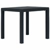 VIDAXL Vrtna miza 79x79x72 cm plastika videz ratana antracit